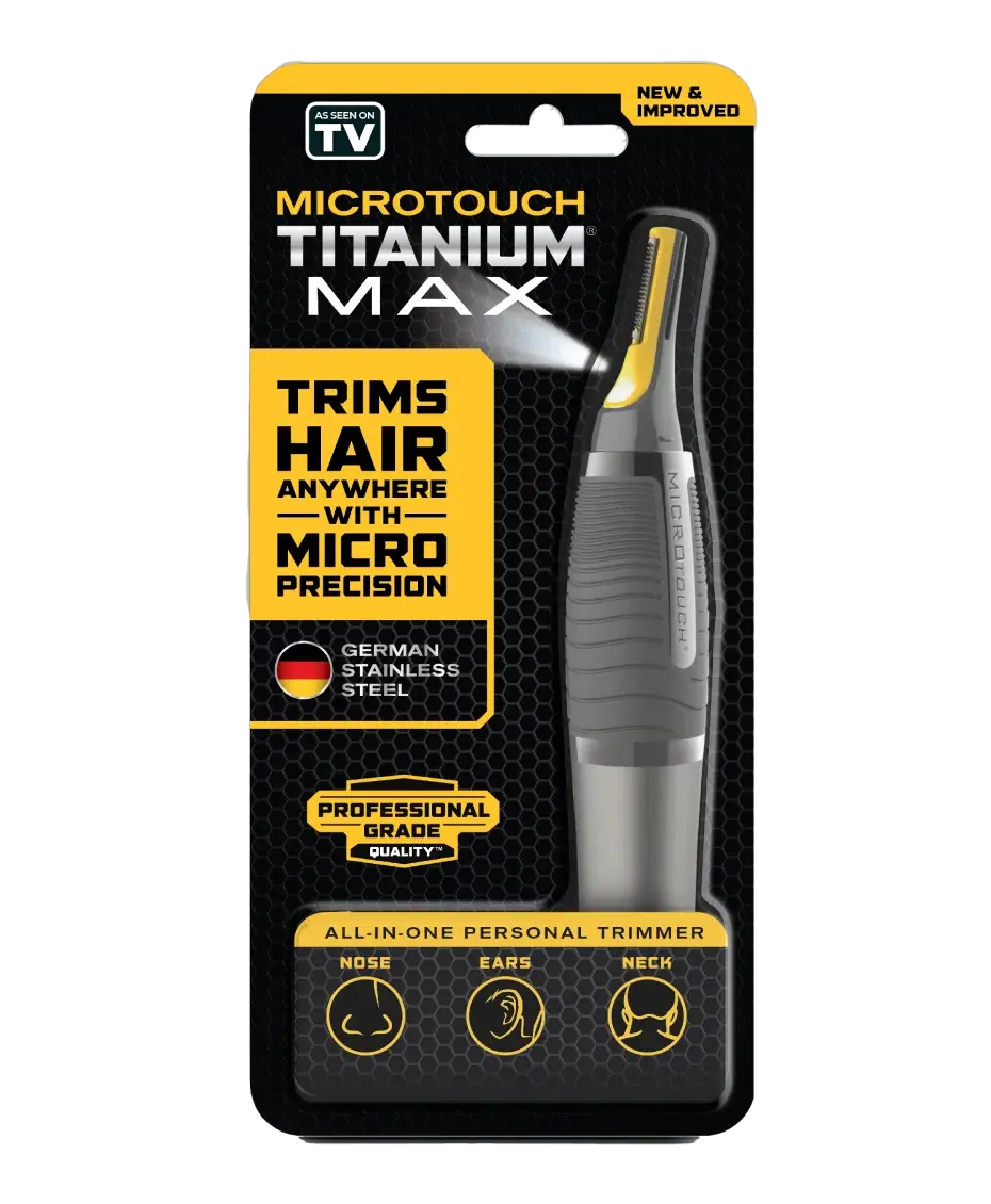 MicroTouch Titanium Max Ear, Nose & Eyebrow Trimmer – Micro-Precision Stainless Steel | Men's Grooming AU SSP Av8Store
