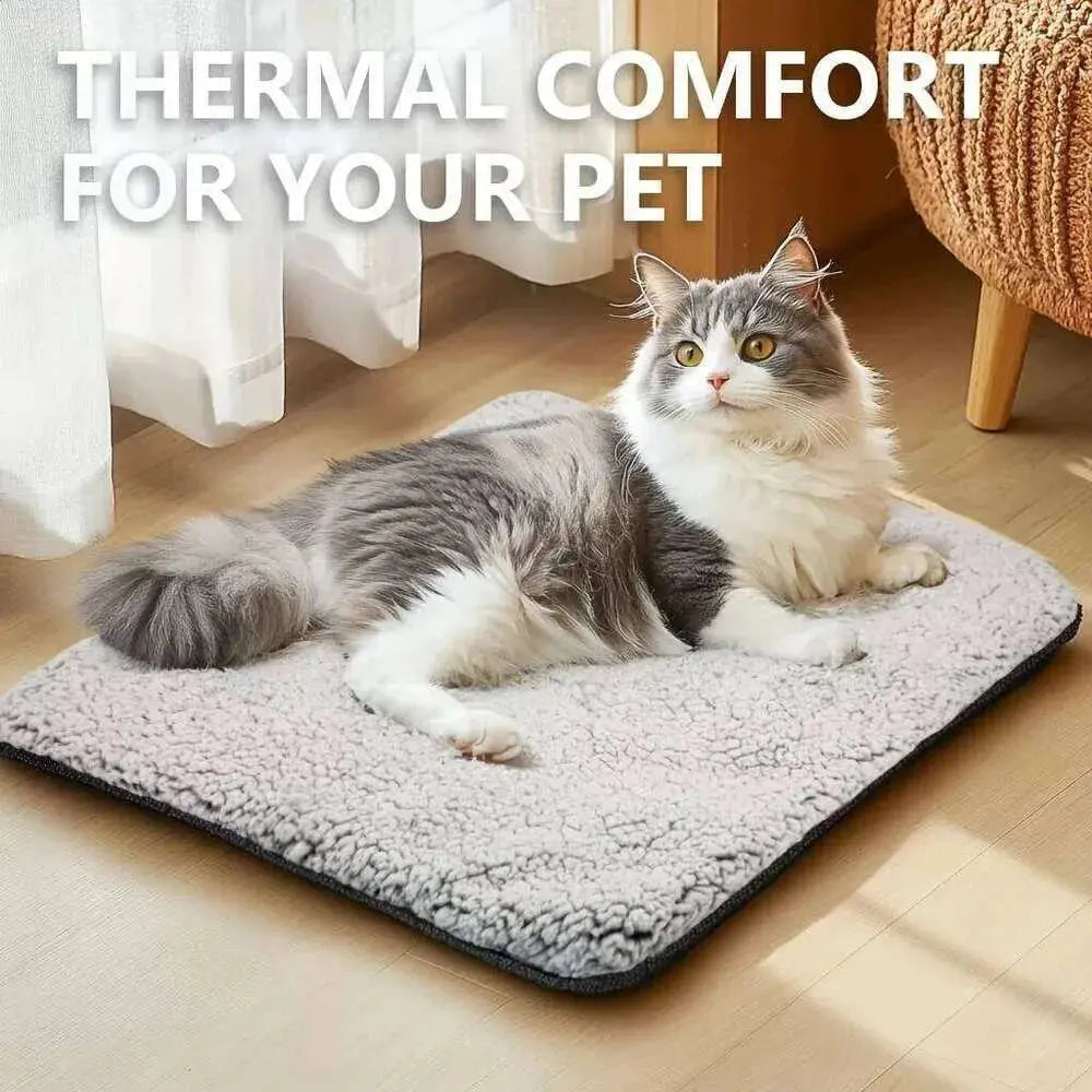 Self-Heating Pet Blanket | Thermal Mat for Cats & Dogs | No Electricity Needed DHG