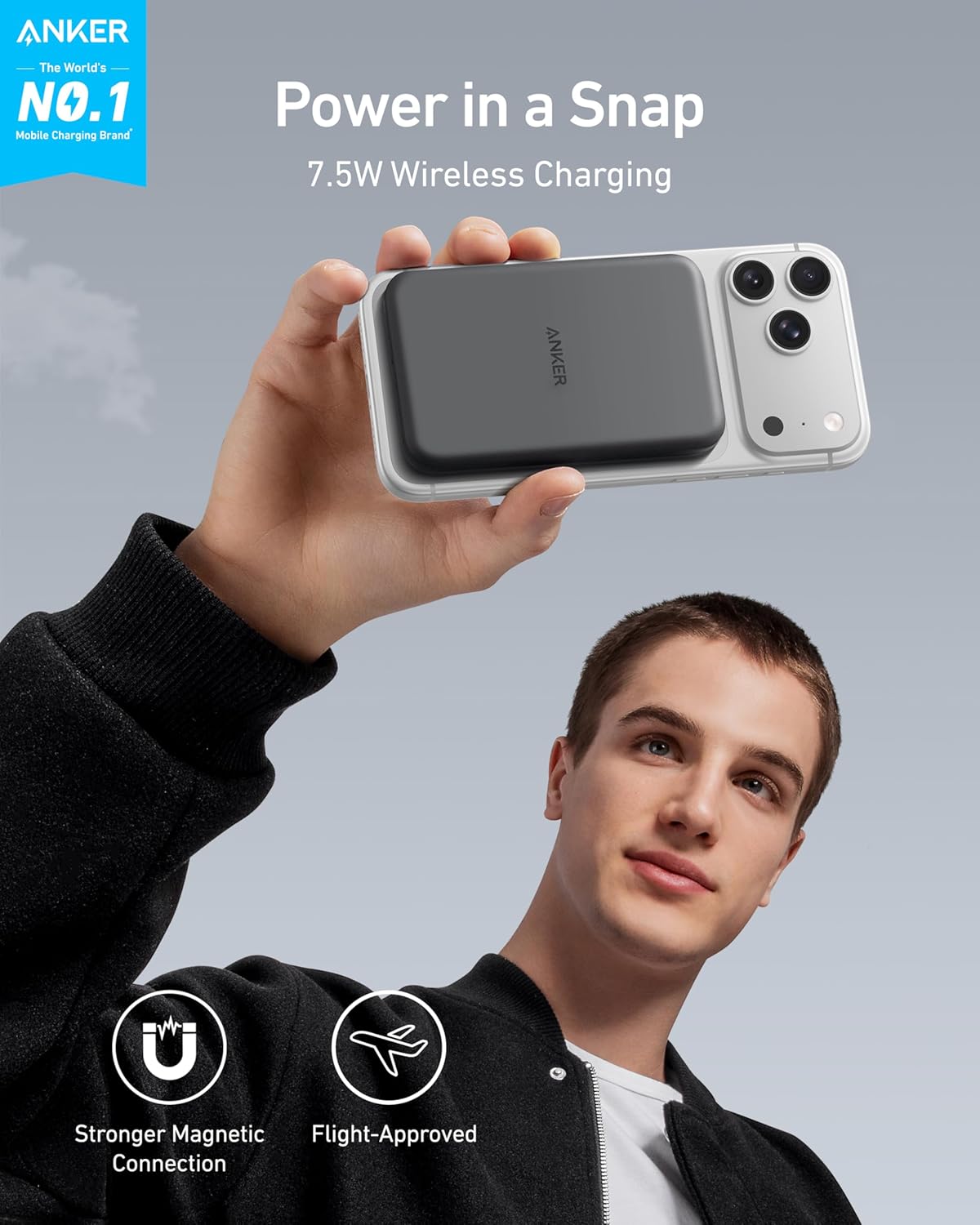 Anker 621 MagGo Magnetic Power Bank 5,000mAh | MagSafe Compatible | Wireless Anker Av8Store