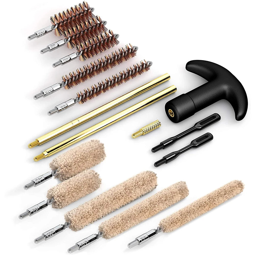 Tactical Pistol Cleaning Kit 16-Piece | Universal 9mm .22 .357 .38 .40 .44 .45 | Compact Handgun Firearm Set