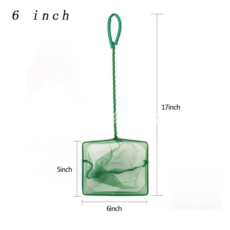 Long Handle Square Aquarium Fish Net, Fine Mesh