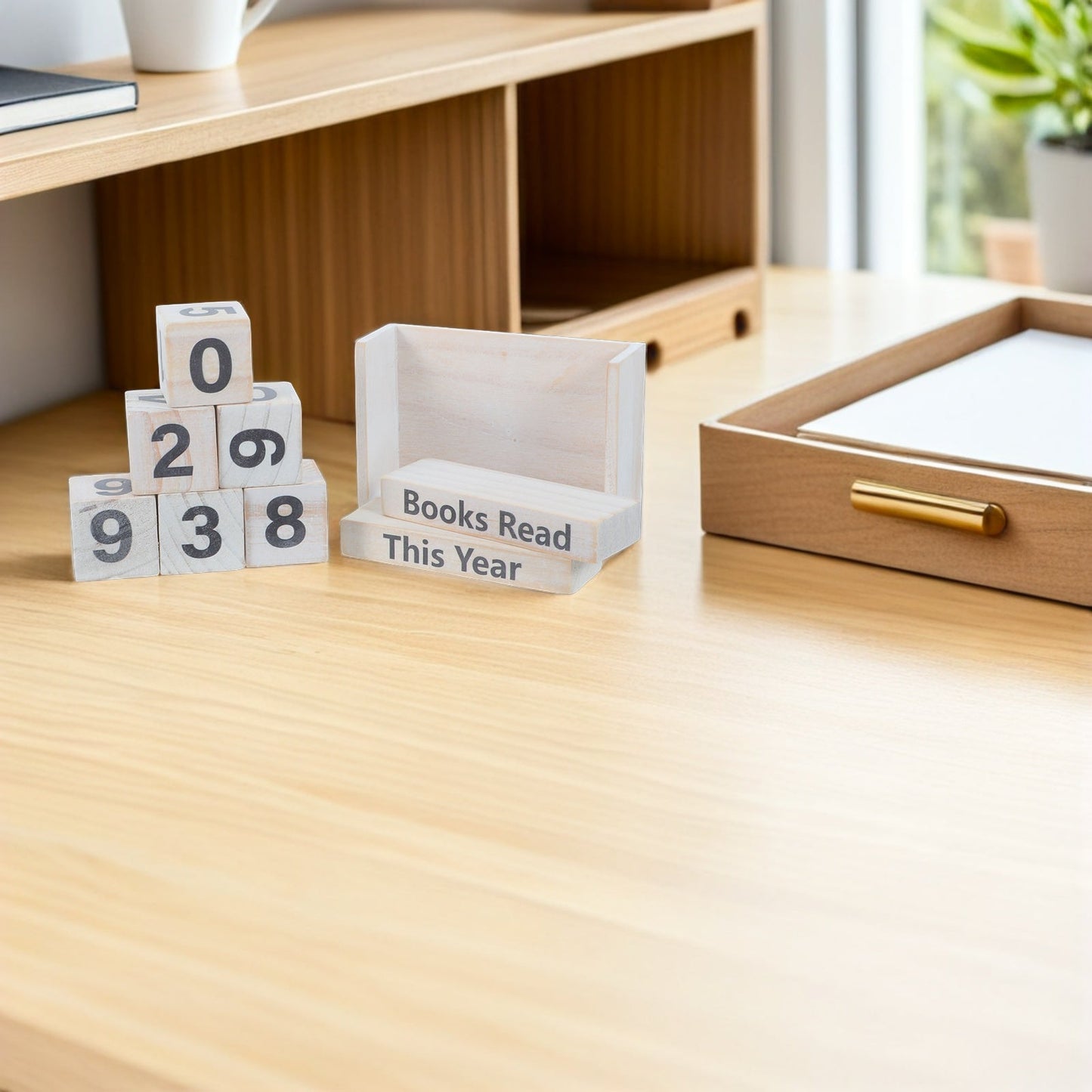 Wooden Books Read Counter Sign – Yearly Reading Tracker | Desk Decor Av8Store Av8Store