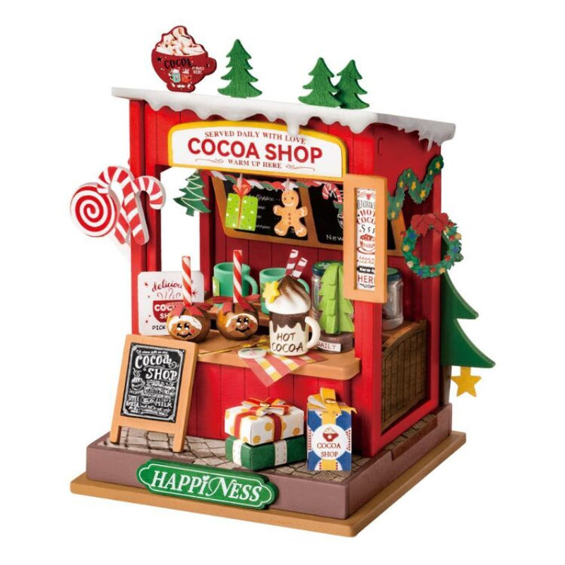 Robotime Rolife Christmas Cocoa Shop DIY miniature house kit, image 7