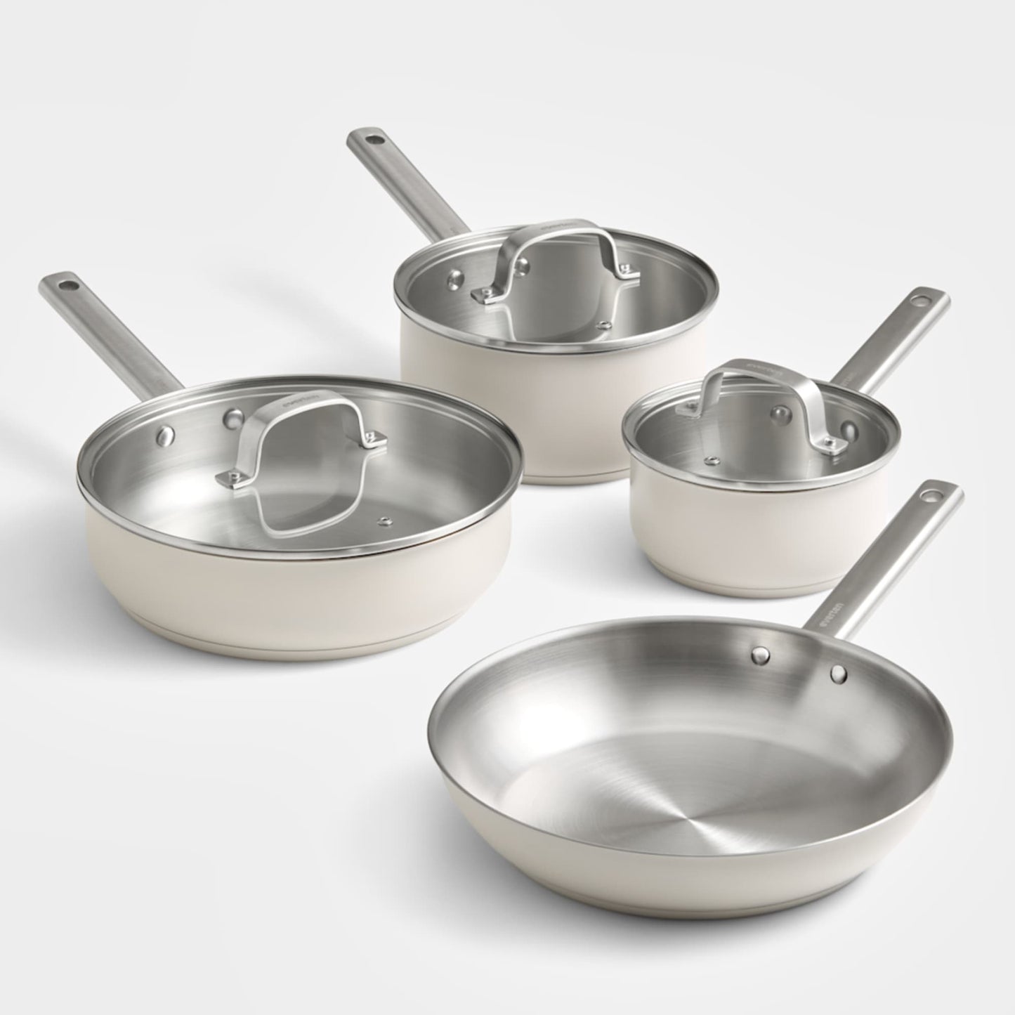 Everten 4pc Stainless Steel Cookware Set - Warm Grey