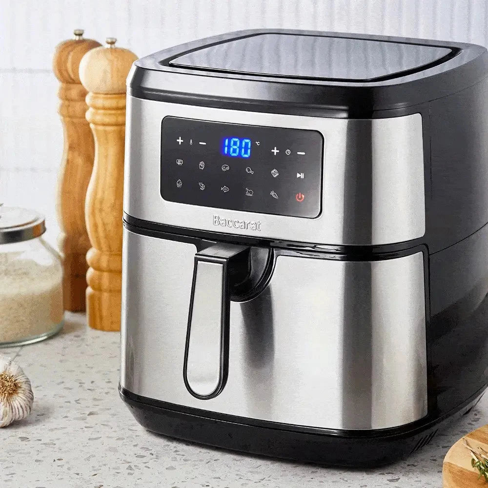 Baccarat Healthy Fry 9L Air Fryer – Stainless Steel with 10 Preset Programs RBK Av8Store
