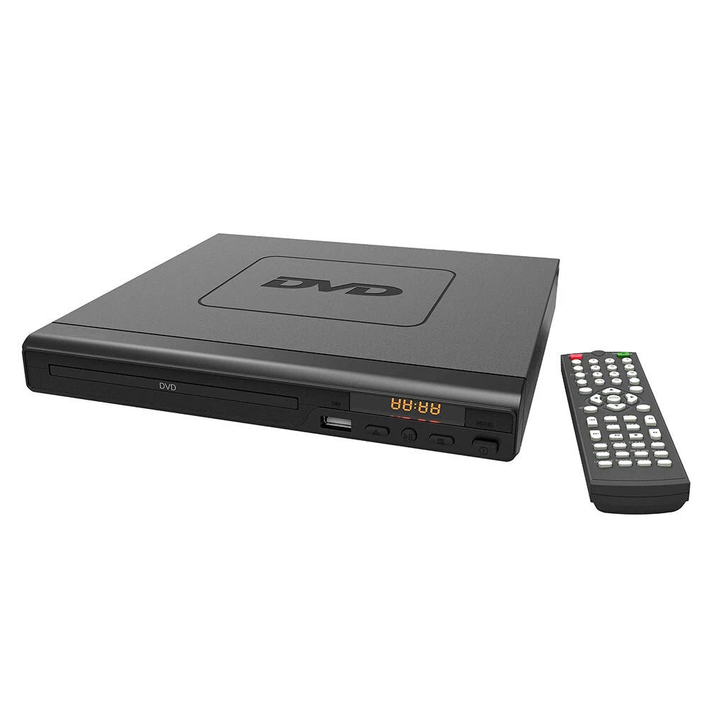 Lenoxx Mini DVD Player – Multi-Region, CD/MP3/USB Playback, RCA Output