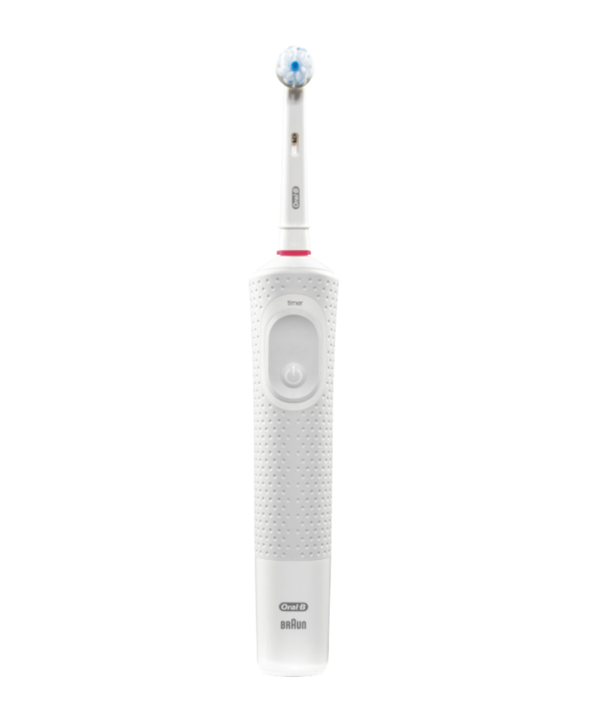 Oral-B Pro 100 Gum Care Electric Toothbrush in white with Gum Care brush head