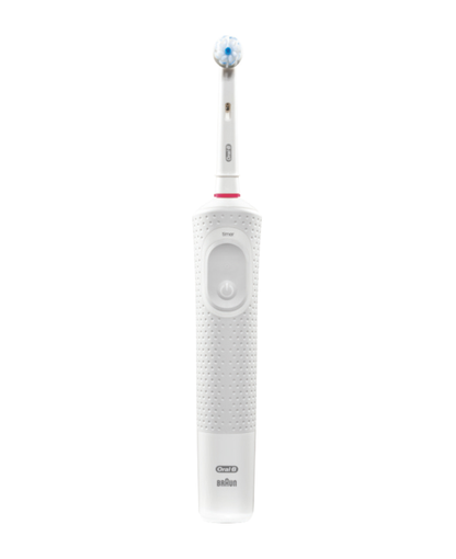 Oral-B Pro 100 Gum Care Electric Toothbrush in white with Gum Care brush head