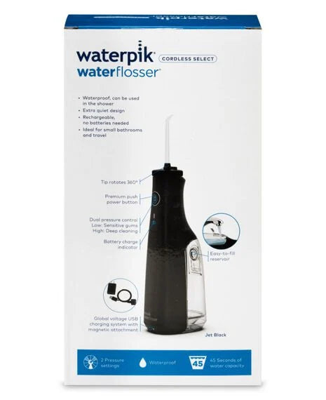 Cordless Select Water Flosser - Black Waterpik Av8Store