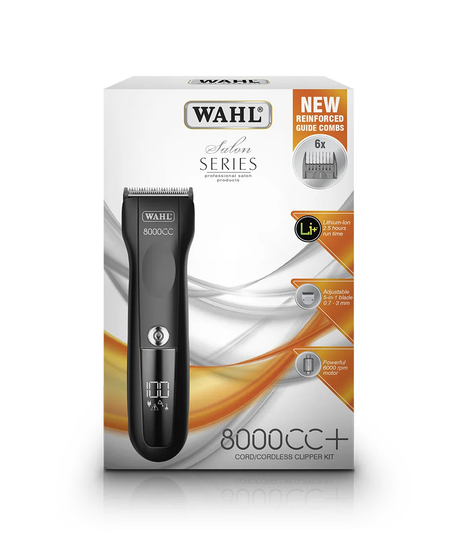 Wahl 8000CC Hair Clipper Cordless 6000rpm Rotary Motor Lithium Pro Barber AU SSP Av8Store