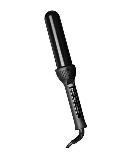 Black hair straightener on a white background