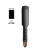 Black hair straightener with wide plates indicator on a white background