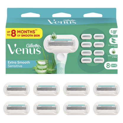 Gillette Venus Extra Smooth Sensitive Razor Blade Refills 8 Pack