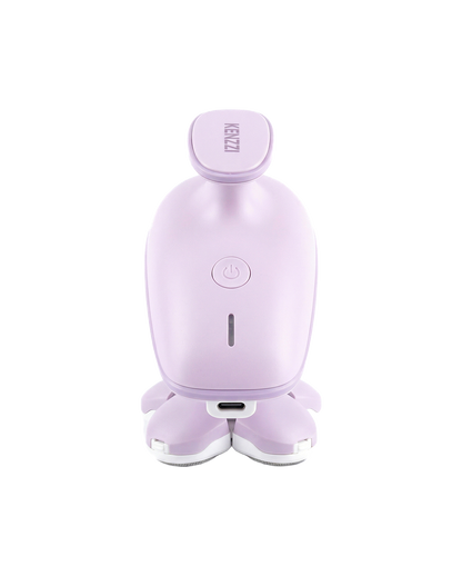 A light purple personal care device with a rounded body, a small top button labeled VIZZI, a power symbol, and two small feet at the bottom, shown on a plain white background.
