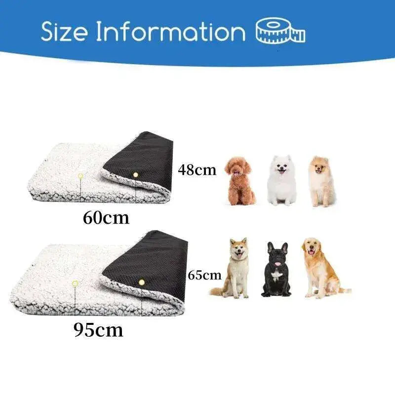 Self-Heating Pet Blanket | Thermal Mat for Cats & Dogs | No Electricity Needed DHG
