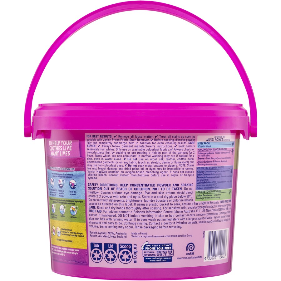 Vanish Napisan Gold Oxi Action Stain Remover & Laundry Booster Powder 3kg – Bulk Value | AU BIG Av8Store