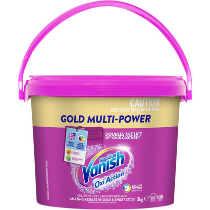 Vanish Napisan Gold Oxi Action Stain Remover & Laundry Booster Powder 3kg – Bulk Value | AU BIG Av8Store