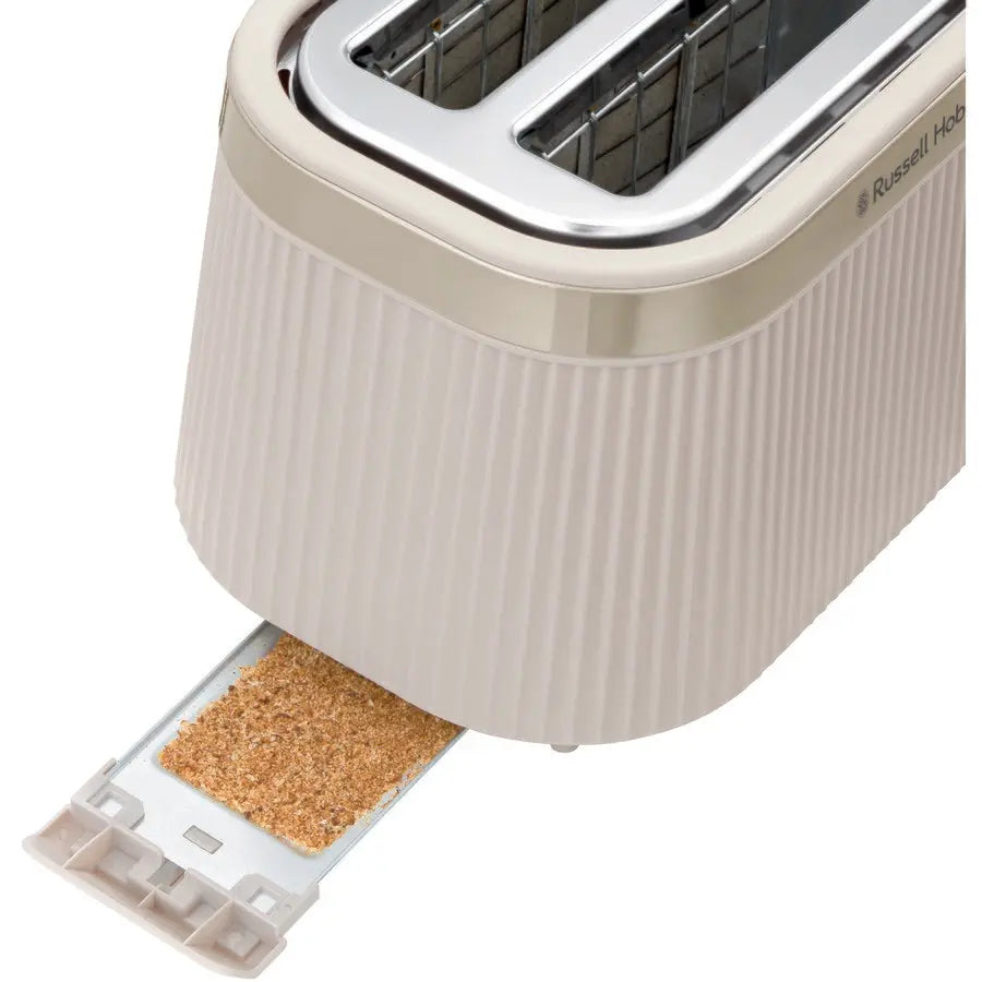 Russell Hobbs Brontë 2-Slice Toaster | Stone & Gold | High Lift | RHT2676STN BIG