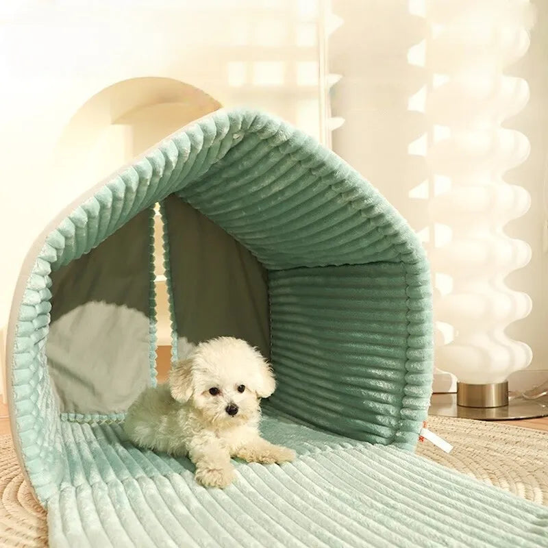 Plush Pet Bed House – Cosy Indoor Kennel for Cats & Dogs | 3 Sizes