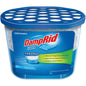 DampRid moisture absorber container with blue lid and label on a white background