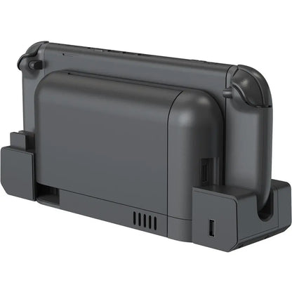 Gray electronic device with a hinge on a white background