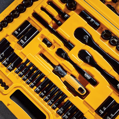 DeWalt 184-Piece Mechanics Socket Set | 1/4", 3/8" & 1/2" Drive | DWMT45184-1