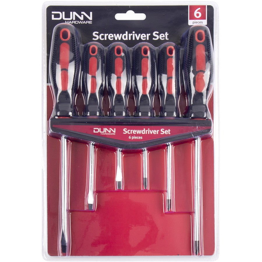 DUNN 6 piece chrome vanadium screwdriver set, Phillips and slotted