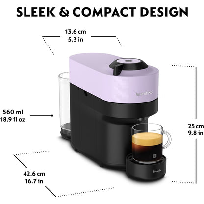 Nespresso Vertuo Pop Solo Coffee Machine | Lilac | 4 Cup Sizes | 30-Second Heat-Up Nespresso Av8Store
