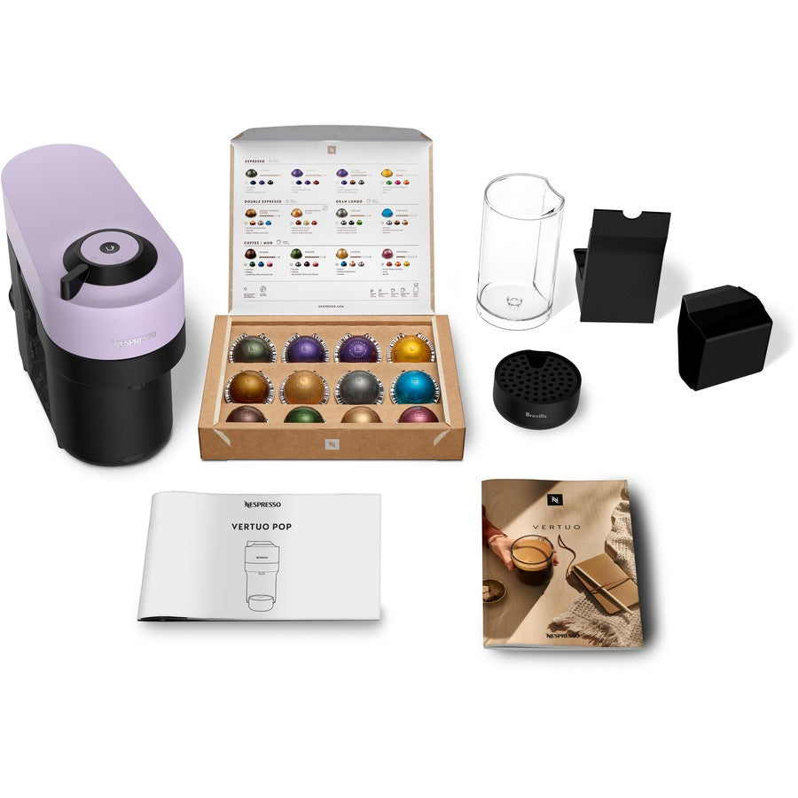 Nespresso Vertuo Pop Solo Coffee Machine | Lilac | 4 Cup Sizes | 30-Second Heat-Up Nespresso Av8Store