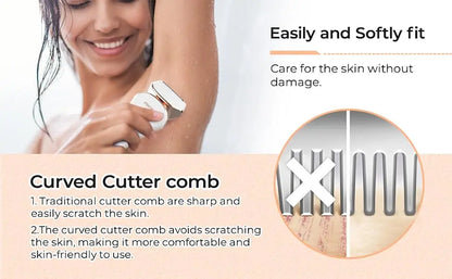 PRITECH Women's Electric Shaver | 3-in-1 Wet & Dry | IPX6 | USB-C Rechargeable | Legs, Underarms & Bikini AMZ