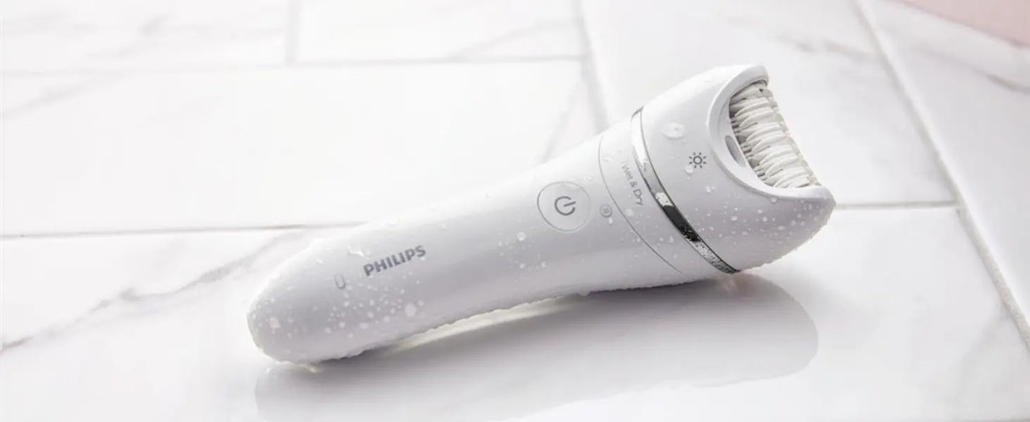Philips Epilator against white shower