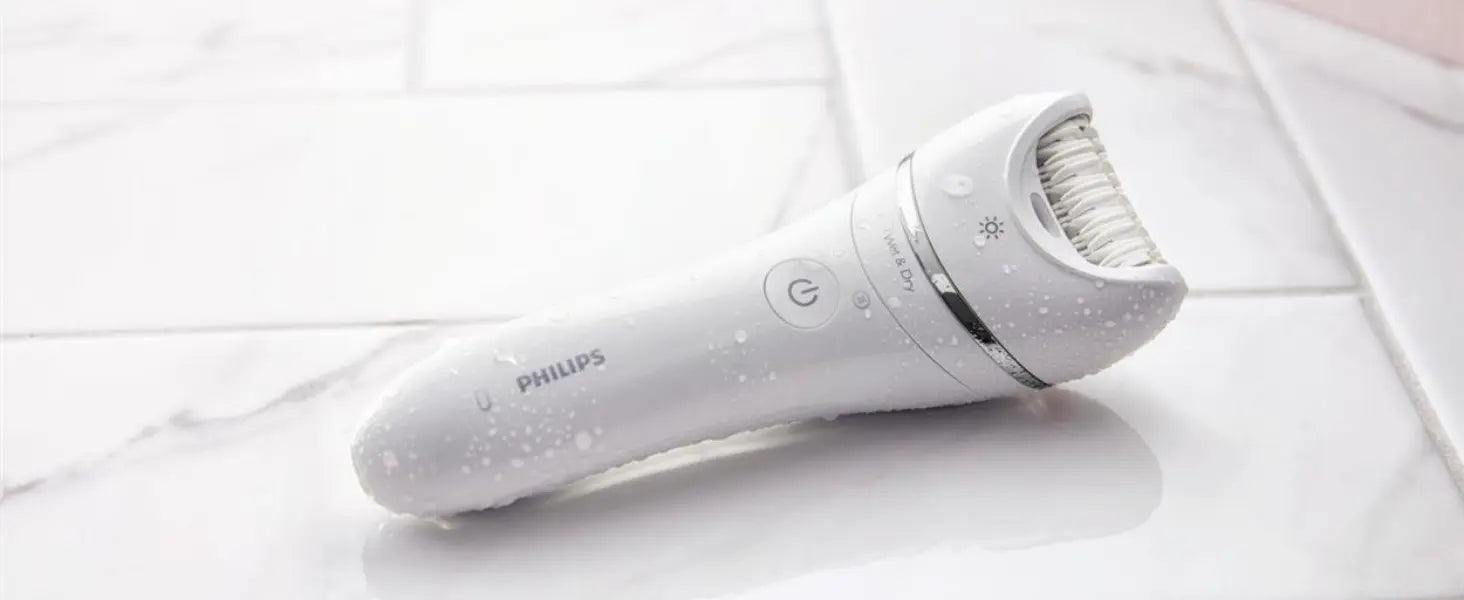 Philips Epilator against white shower