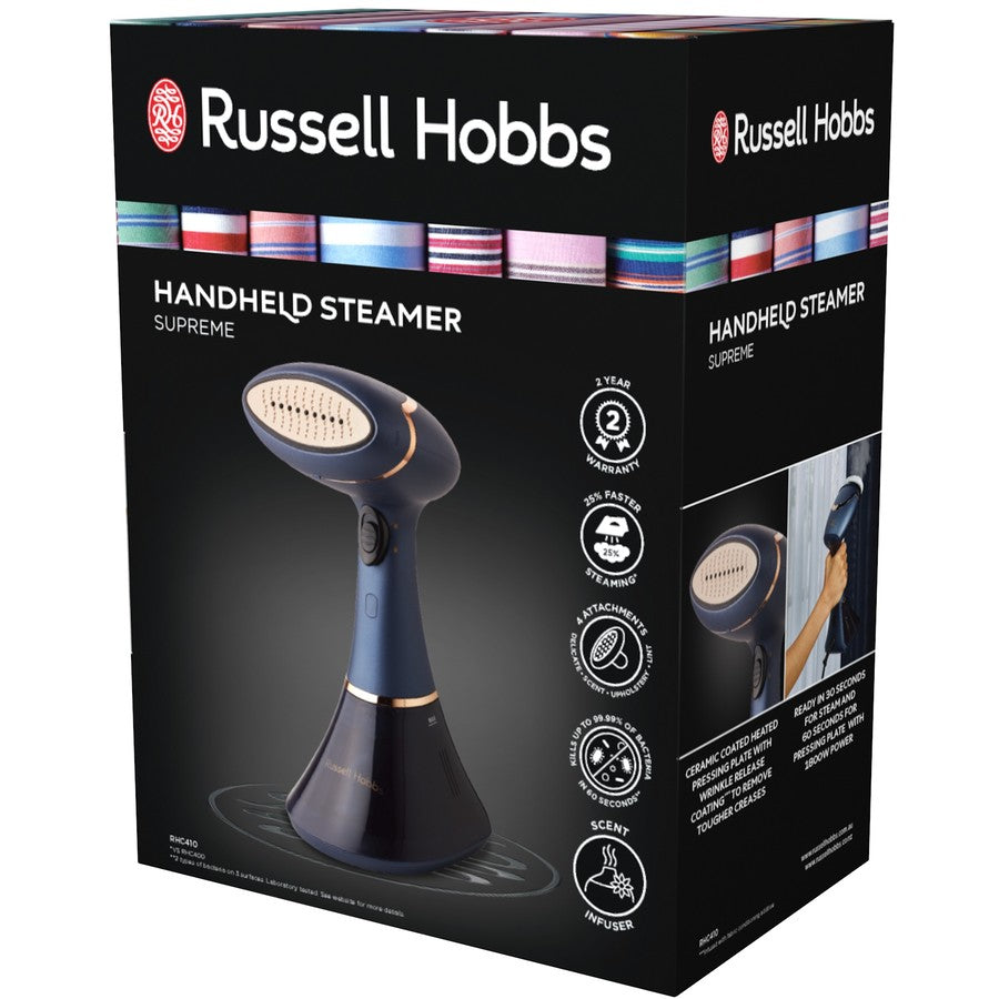 Russell Hobbs Supreme Garment Steamer RHC410 Handheld 45s Heat Up 30g Steam AU BIG Av8Store