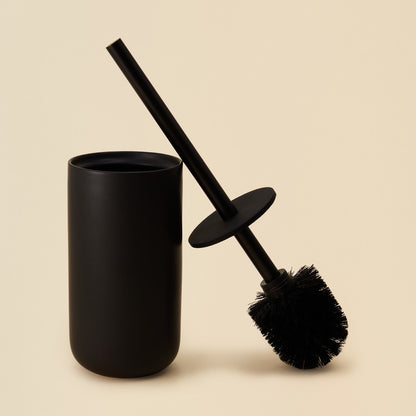 Openook Ceramic Toilet Brush Holder – Matte Black | Bathroom Organiser | AU BIG Av8Store