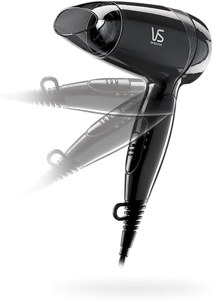 VS Sassoon MiniPRO Hair Dryer – Compact Travel Dryer with Folding Handle