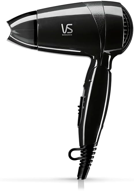 VS Sassoon MiniPRO Hair Dryer – Compact Travel Dryer with Folding Handle