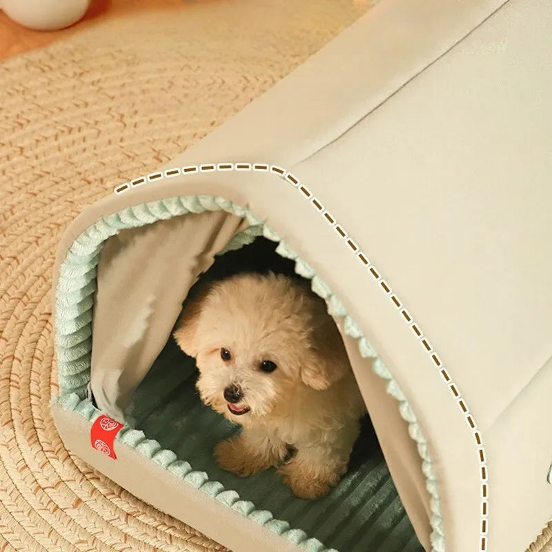Plush Pet Bed House – Cosy Indoor Kennel for Cats & Dogs | 3 Sizes