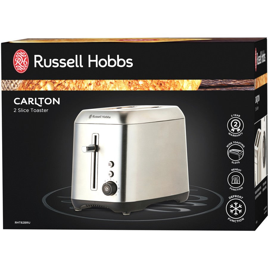 Russell Hobbs Carlton toaster on its packaging