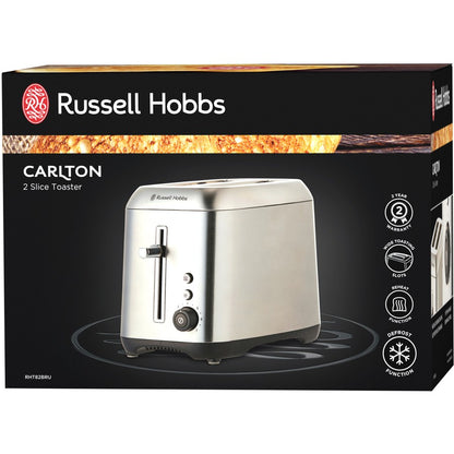 Russell Hobbs Carlton toaster on its packaging