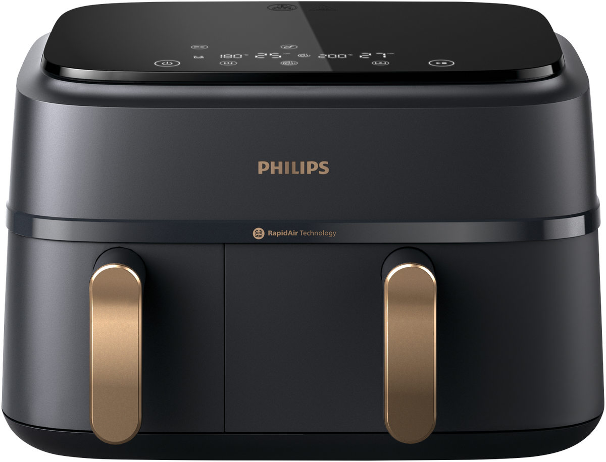 Philips Series 3000 Dual Basket Airfryer XXL Black/Copper - Hero