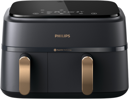 Philips Series 3000 Dual Basket Airfryer XXL Black/Copper - Hero