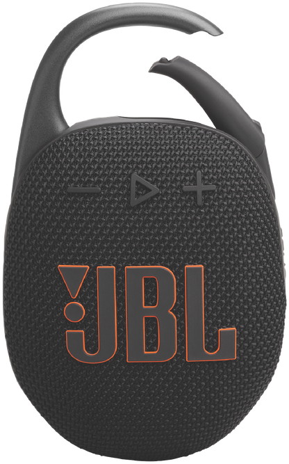 JBL Clip 5 speaker front view with carabiner