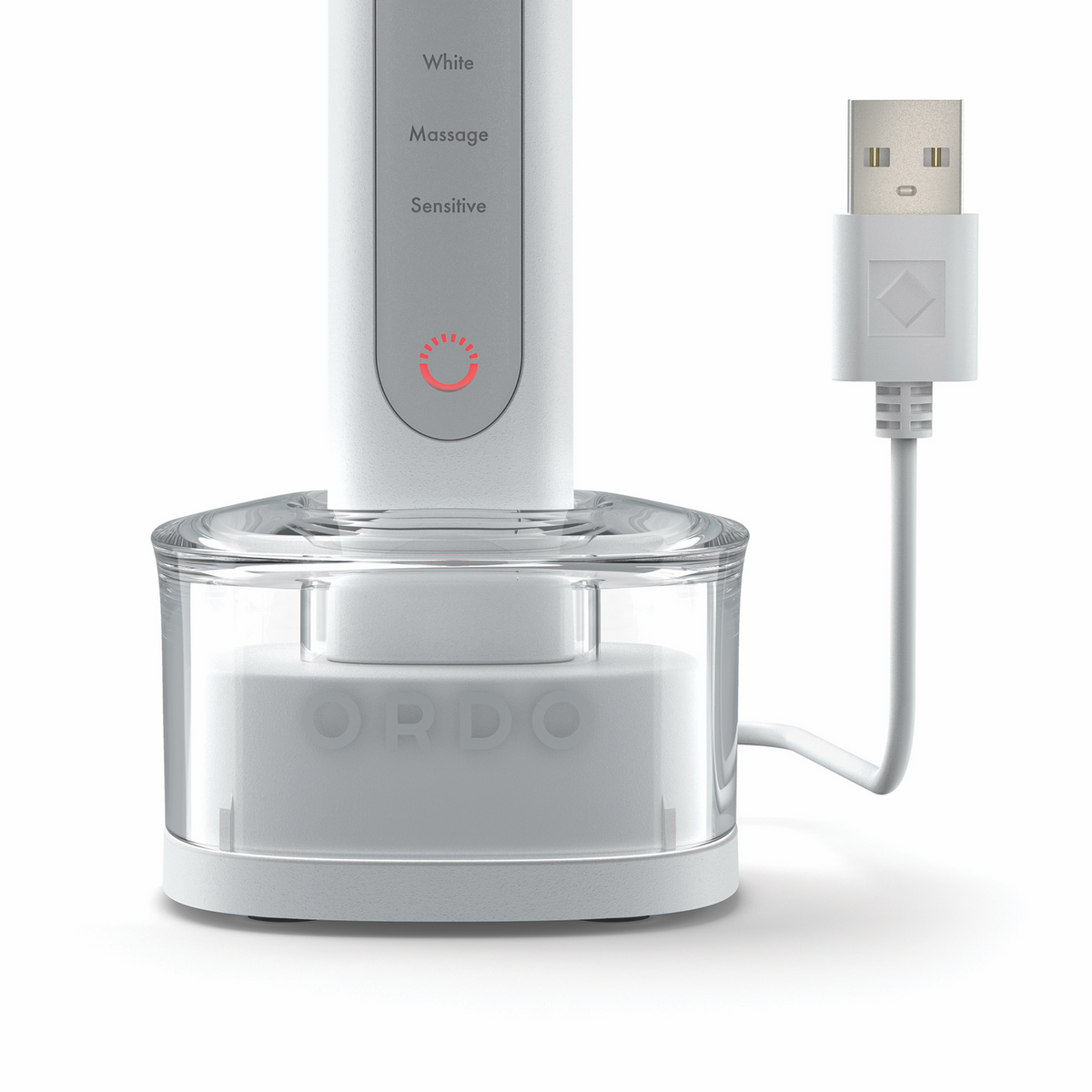 Ordo Sonic Plus electric toothbrush with USB charging base