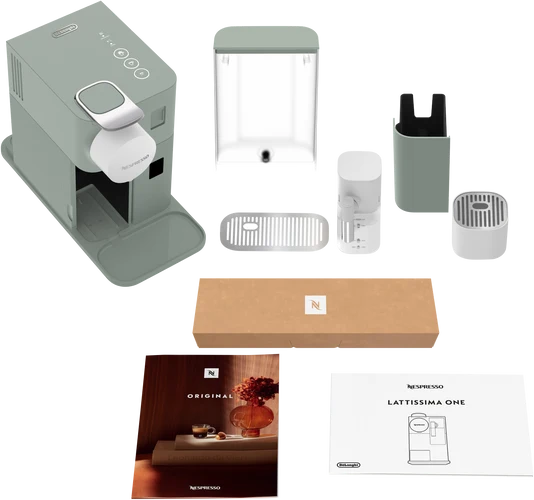 Nespresso Lattissima One Capsule Coffee Machine | Sage Green | EN510GR | De'Longhi