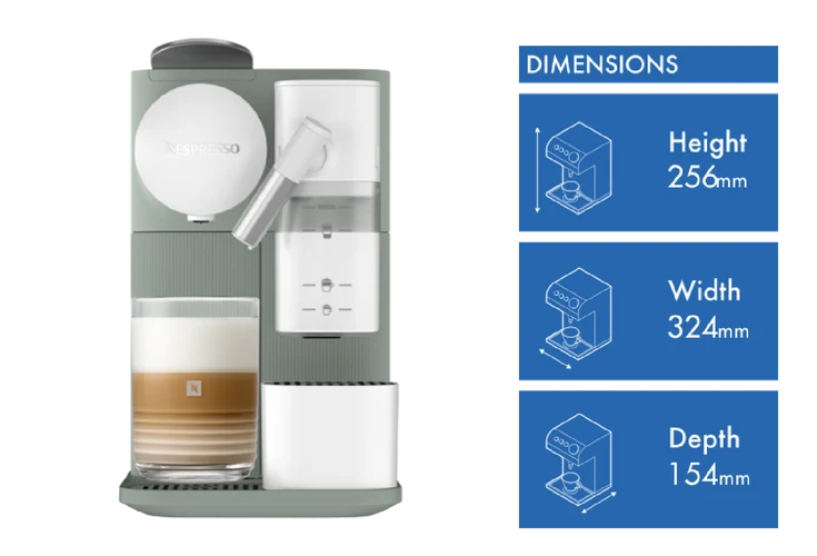 Nespresso Lattissima One Capsule Coffee Machine | Sage Green | EN510GR | De'Longhi