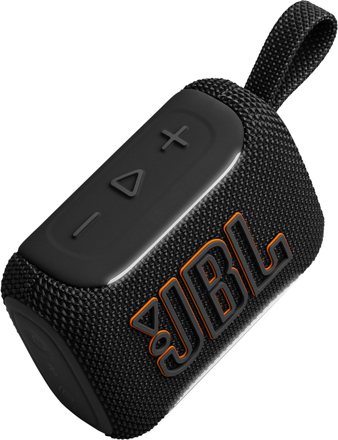 JBL Go 5 Mini speaker side view with strap