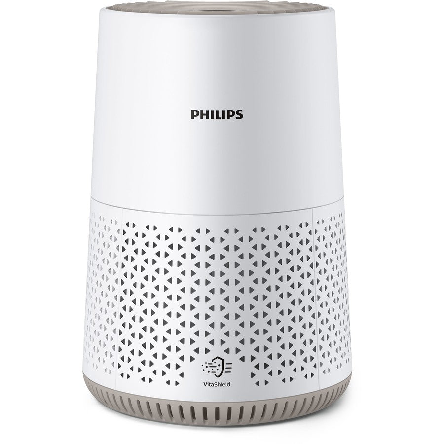 Philips air purifier with decorative perforated design on a white background