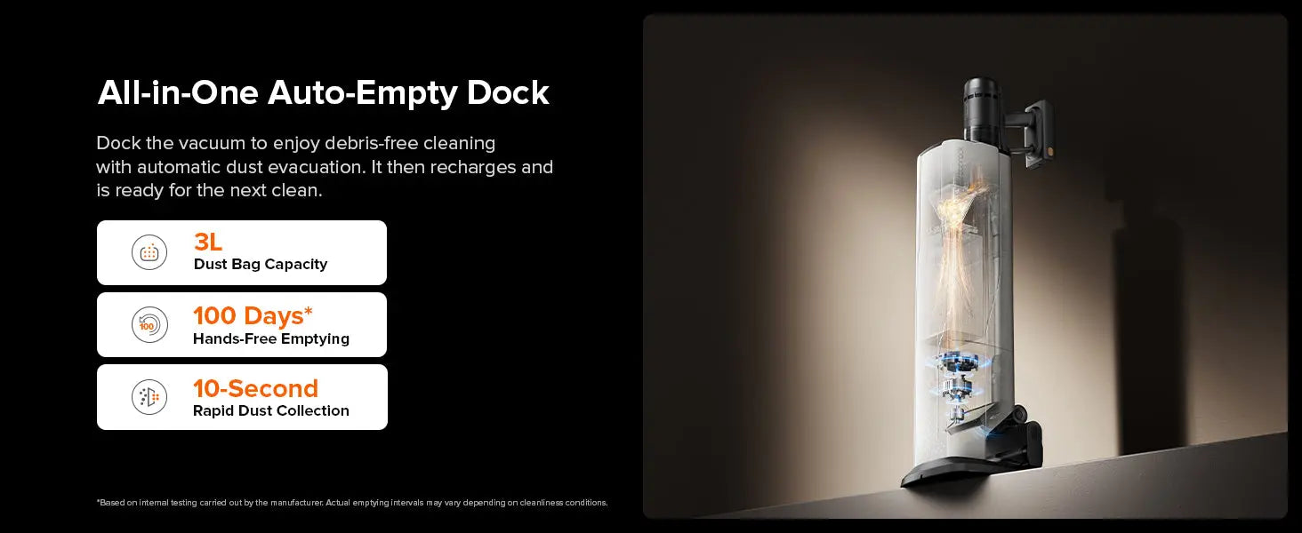 Roborock H60 Hub Ultra Cordless Vacuum | 210AW Auto-Empty Dock | 90-Min Runtime | AU AMZ