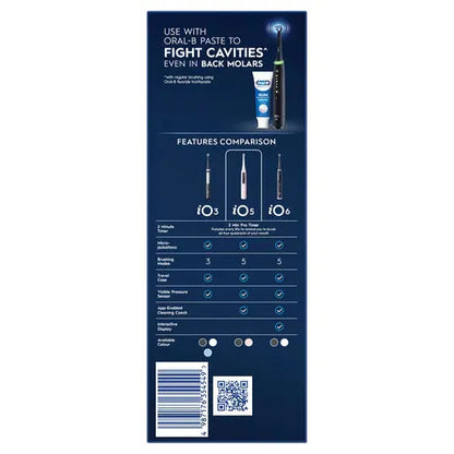 Oral-B iO5 Electric Toothbrush – 3 Brush Heads & Travel Case Included PLP