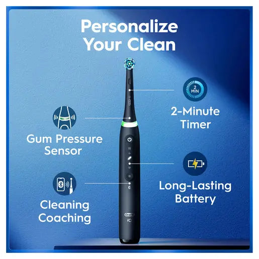 Oral-B iO5 Electric Toothbrush – 3 Brush Heads & Travel Case Included PLP